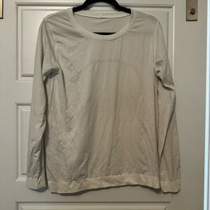 lululemon athletica white  Long Sleeve Tee